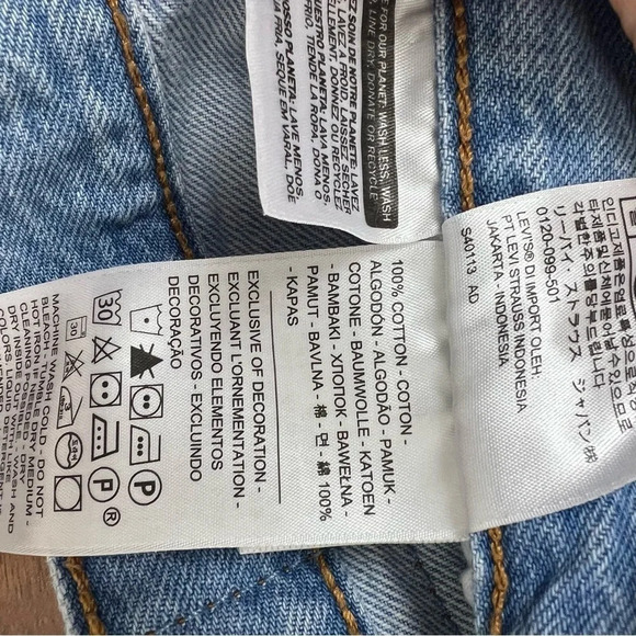 Levi’s 501 High Rise Light Wash Jeans Size 30 - Picture 5 of 6